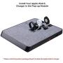 PITAKA 6-in-1 Wireless Charging Stand, Dual-Port Connector Wireless Charging Dock [Air Omni Lite] Crafted from Zinc Alloy and Grey Cloth, Wireless Charging Station for Multiple Devices - Grey