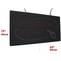 Computer Repair Sign, TOPKING Signage, LED Neon Open, Store, Window, Shop, Business, Display, Grand Opening Gift