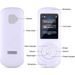 Birgus Voice Translator Device Smart Language Interpreters Device with 2.4inch Capacitive Touch Screen Support Multi- Languages Freely Translation Machine Business Shopping Interpreter
