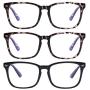 AIMADE Unisex Blue Light Blocking Glasses Blue Filter Computer Glasses (Anti Eye Eyestrain) Gaming Glasses for Women Man (3pc-Leopard-Leopard-Black)