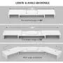 Tribesigns Triple 3 Shelf Monitor Stand Riser with Adjustable Length and Angle, White