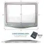 [Rechargeable] 3X Large Ultra Bright LED Page Magnifier with 12 Anti-Glare Dimmable LEDs(Evenly Lit Viewing Area & Relieve Eye Strain)-Ideal for Reading Small Prints & Low Vision Seniors