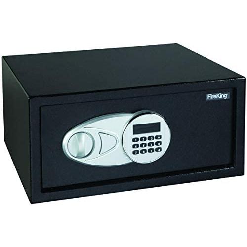 Fire King LT1507 Laptop Size Electronic Fire Safe with Key, 19.6 lbs, 1.2 Cu. Ft., Light Gray