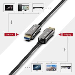 ATZEBE Fiber Optic HDMI Cable 6ft, Fiber HDMI Cable Supports 4K@60Hz, 4:4:4/4:2:2/4:2:0, HDR, Dolby Vision, HDCP2.2, ARC, 3D, High Speed 18Gbps, Slim and Flexible HDMI Fiber Optic Cable…