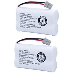 QBLPOWER BT-1007 Rechargeable Cordless Telephone Batteries Compatible with Uniden BT1007 BBTY0651101 BT904 BT-904 BT1015 BBTY0460001 BBTY0700001 Panasonic HHR-P506 HHR-P506A (2 Pack)