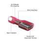 AIRIC Female Spade Connector 22-16 Gauge 100PCS Nylon Fully Insulated Female Wire Quick Disconnects Spade Terminal Connectors Red