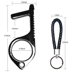Non-Contact Door Opener– Multifunctional No Touch Door Opener Hand Tool,No Contact Hand Tool,Contact Door Opener -Touch Stylus Keychain Tool Portable Stick For Push The Elevator Button（4PCS）