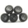 RuiLing 4PCS Snap Round Rocker Power Switch 6A 250V AC 2 Pin SPST Snap-in ON/Off Power Switch Button (2X Red + 2X Black)