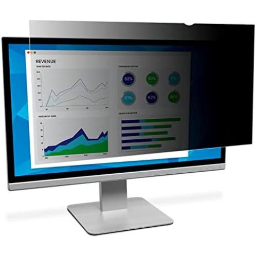3M Privacy Filter for 27 Inch Widescreen Monitor, Reversable Gloss/Matte, Reduces Blue Light, Screen Protection, 16:9 Aspect Ratio (PF270W9B)