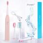 Miss Gorgeous Sonic Electric Toothbrush for Kids and Adult, USB Rechargeable Toothbrush, 5 Modes with 2 Min Build in Timer with 4 Replacement Heads(IPX7 Waterproof, Fast Charging) (pink2)