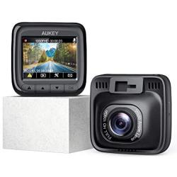 【2020 Standard Upgrade】 AUKEY Dash Cam Full HD 1080P Dash Camera for Cars with Supercapacitor and 6-Lane 170 Degrees Wide Angle Lens Car Camera with 2 LCD, Motion Detection, G-Sensor