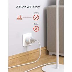 Smart Plug Works with Alexa Google Assistant SmartThings for Voice Control, Teckin Mini Smart Outlet Wifi plug with Timer Function, No Hub Required, White Fcc Etl Certified 4 packs