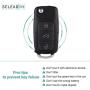 SELEAD Flip Key Fob 4 Buttons Keyless Entry Remote SHELL CASE fit for 2002-2010 Volkswagen Beetle Golf Jetta Passat Antitheft Keyless Entry Systems HLO1J0959753AM 4pcs