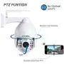 SV3C Wireless Outdoor Camera, PTZ Camera Outdoor WiFi 5X Optical Zoom, 5MP Super HD 196ft Night Vision, Humanoid Alert, Two Way Audio, IP66 Waterproof, Onvif with NVR/DVR/Blueiris,128GB SD Card Slot