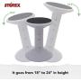 Storex Active Tilt Stool, Ergonomic Seating for Flexible Office Space and Standing Desks, Adjustable 12-24 Inch Height, Gray (00322U01C)