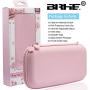BRHE Pink Travel Carrying Case Accessories Kit for Nintendo Switch with Hard Protective Cover, Glass Screen Protector, Ultra-Thin Adjustable Stand and Thumb Grip Caps 10 in 1