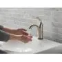 Delta Faucet Lahara Single Hole Bathroom Faucet Brushed Nickel, Touchless Bathroom Faucet, Diamond Seal Technology, Drain Assembly, Stainless 538T-SS-DST, 5.50 x 2.44 x 5.50 inches