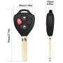 KRSCT 3-Buttons Remote Control Key Fob Fits for Toyota Rav4 2006-2010, Scion xB 2008-2012 Replaces HYQ12BBY with H Chip