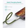 iPhone Charger Xcentz 3ft 2 Pack, MFi Certified Lightning Cable, High-Speed iPhone Charger Cable Durable Braided Charging Cord for iPhone X/XS/XR/XS Max/8/7/7 Plus/6/5s, iPad Mini/Air, Green