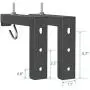 Universal Projector Screen L-Bracket Wall Hanging Mount 6 inch Adjustable Extension with Hook Manual, Spectrum and Perfect Screen Placement up to 66 lbs, 30kg (PSM001-B), Black