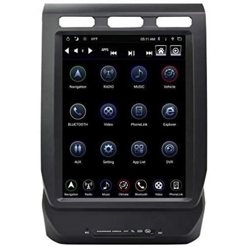 LINKSWELL Gen IV 12.1 Inch Radio Replacement for F150 2015 to 2019 and F250/F350/F450 2017 to 2019 GPS Navigation Android Head Unit Multimedia Player HDMI/BT/USB/AUX/WiFi Car Stereo TS-FDPU12-1RR-4A
