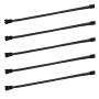 5 Pack- 11.8 inch PWM Fan Extension Cable PC Fan Extension Cable Compatible with ATX Case 3 Pin & 4 Pin Cooling Fans Durable Black Nylon Braided Case Fan Extension Cable