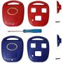 Key Shell Replacement for Keyless Entry Remote Lexus Keys Housing With Screwdriver Fit for Lexus GS300 GS400 GS430 GX470 IS300 LS400 LS430 LX470 RX300 RX330 RX350 RX400h RX450h SC430 (1 Red+1 Blue)