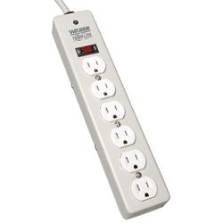 Tripp Lite 6 Outlet Surge Protector Power Strip, Industrial, 6ft. Cord, 2100 Joules, Metal, (DG115-Si) Gray