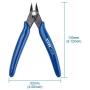 Beadthoven Professional Wire Cutter Cable Cutters Wire Steel Side Cutting Pliers Nippers Perfect for Electrical Jewelry Processing 5 Inch