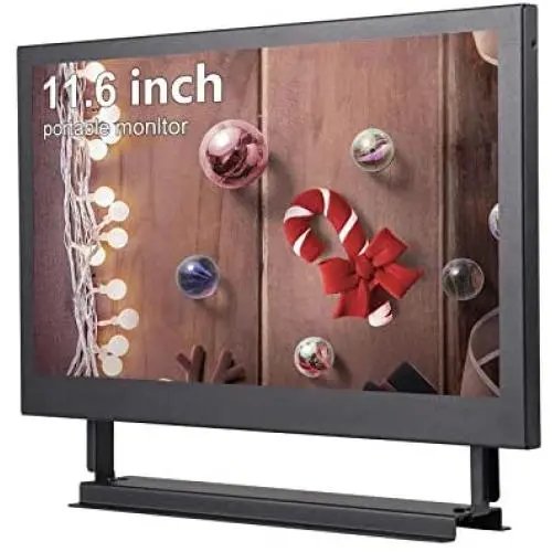 KENOWA 11.6 Inch Portable Monitor 1366x768 Display Screen, with HDMI VGA BNC AV USB Port, Alu Body Built-in Speaker, for Car Backup Camera PC TV Camera Raspberry Pi Window PS3 PS4 Extend Screen