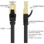 Ethernet Cable Cat8 6ft,Gigabit Cat7 Heavy Duty Internet Network Cord,High Speed FFTP LAN Cables Waterproofed UV Resistant with Gold Plated RJ45 Connector for Router, Modem, Gaming, Xbox
