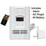 Kidde AC Plug-In Carbon Monoxide and Explosive Gas Detector Alarm | Nighthawk Sensor Technology | Model # KN-COEG-3