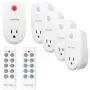 Beastron Remote Control Outlet Switch Power Plug in for Household Appliances, Wireless Light Switch, Up to 100 ft. Range, Fcc Certified, ETL Listed, White (Learning Code, 5RX-2TX)