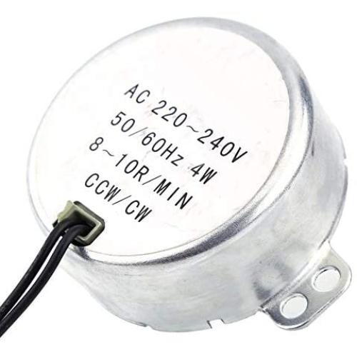 Synchronous electric motor - 220-240V AC Electric Synchronous Motor ，With Coupling Connector, suitable for handmade school projects，4W CW/CCW Electric Turntable Motor for Cup Turner (Size : 8-10RPM)