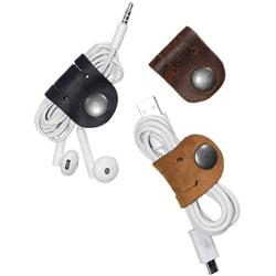 Hide & Drink, Leather Cord Organizer (3 Pack) / Earbud/Cable/Earphone Holder/Case/Phone Accessories/Travel Essentials, Handmade Includes 101 Year Warranty :: Multicolor