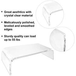 AMT Acrylic Monitor Stand Clear Monitor Stand Clear Monitor Riser Laptop/PC/Multimedia Monitor Stand for Home Office (Small)