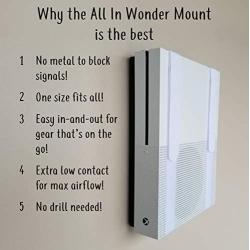 The All-in Wonder Mount by Mount Genie (1-Pack): The Easiest Wall Mount for All Components Routers Modems Xbox Playstation DVRs | One Size Fits All | Designed for Home and Business (White)