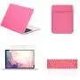 TOP CASE MacBook Pro 13 inch Case 2019 2018 2017 2016 Release A2159 A1989 A1706 A1708, 4 in 1 Essential Bundle Graphics Hard Case, Keyboard Cover, Screen Protector, Sleeve - Victorian Fuchsia