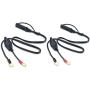 Motorcycle Solar SAE Quick Disconnect Extension Cable Adapter, Ring Terminal Harness with Black Fused 2-Pin Quick Disconnect Plug to Solar Panel, Power Supply, Motorcycle/Motorbike/Car (2pcs)