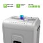 Aurora High-Security 8-Sheet Micro-Cut Paper, CD/DVD and Credit Card Shredder, White/Gray