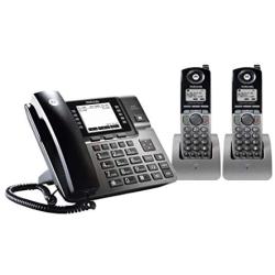 Motorola ML1002H (ML1000 x1, ML1200 x2) DECT 6.0 Expandable 4-Line Business Phone System with Digital Receptionist and Answering System Bundle with Blucoil 10-FT Cat5e Cable, and 6 AAA Batteries