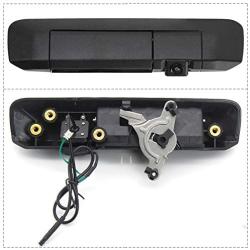 for Toyota Tacoma 2005-2014 Tailgate Handle Backup Reverse Camera & 4.3'' Rear View Interior Auto Adjusting Brightness LCD Mirror Monitor Replacement Car Safety Parking Cameras(Removable Guideline)
