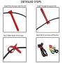 40 Pcs Black Reusable Fastening Cable Ties with Hook and Loop, Multi-Purpose Cable Straps Wire Ties Cable Management, Adjustable Fastening Cord Ties for Computer/TV/Electronics