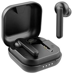Wireless Earbuds, Willful Bluetooth Earbuds with Microphone, Stereo Sound, Clear Call, Touch Control, USB-C Charge, Bluetooth V5.0, Waterproof, Secure Fit, in-Ear Headphones Earphones (Black)