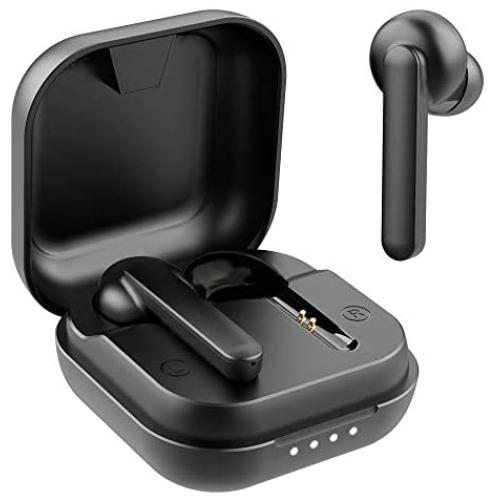 Wireless Earbuds, Willful Bluetooth Earbuds with Microphone, Stereo Sound, Clear Call, Touch Control, USB-C Charge, Bluetooth V5.0, Waterproof, Secure Fit, in-Ear Headphones Earphones (Black)