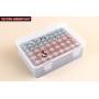 Battery Organizer Storage Box, Garage Case Holder for 24 AA, 30 AAA Batteries (Bag Not Include Batteries Pack)