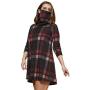 Model Atelier Plaid Face Mask Dress