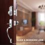 Keypad Deadbolt, Tacklife Electronic Keypad Lock Single Cylinder Front Door Handleset with Polo Knob Featuring 1-Touch Motorized Locking, Auto Locking and Easy to Install, Satin Nickel- EKPH1A