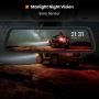 Mirror Dash Cam Sony IMX Sensor Dash Camera for Cars, Backup Camera with Night Vision Full Laminated and Anti-Glare Display, 1080P Dual Dash Cam with Streaming Media (BOSCAM R2)