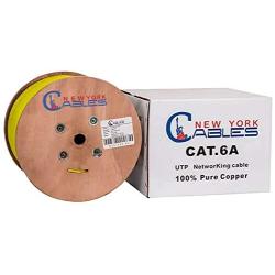 Newyork Cables Cat6A Riser (CMR) 1000ft - 23AWG 4 Pair Solid Bare Copper, 750MHz, Unshielded Twisted Pair (UTP), Available in Blue, White, Green, Black & Yellow Color